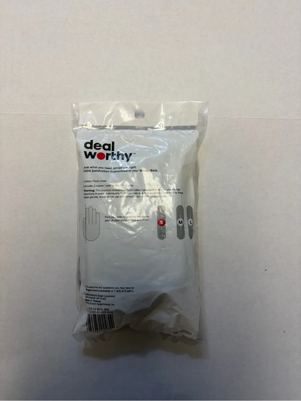 Dealworthy Small Reusable Latex Cleaning Gloves 2 Pairs Cotton Lined New